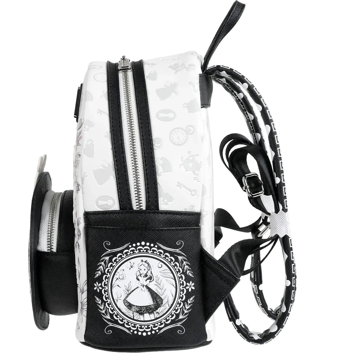 Loungefly Disney Alice in Wonderland Sketch Mini-Backpack Side