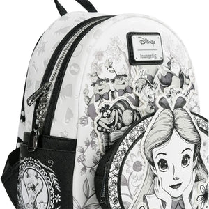 Loungefly Disney Alice in Wonderland Sketch Mini-Backpack Side