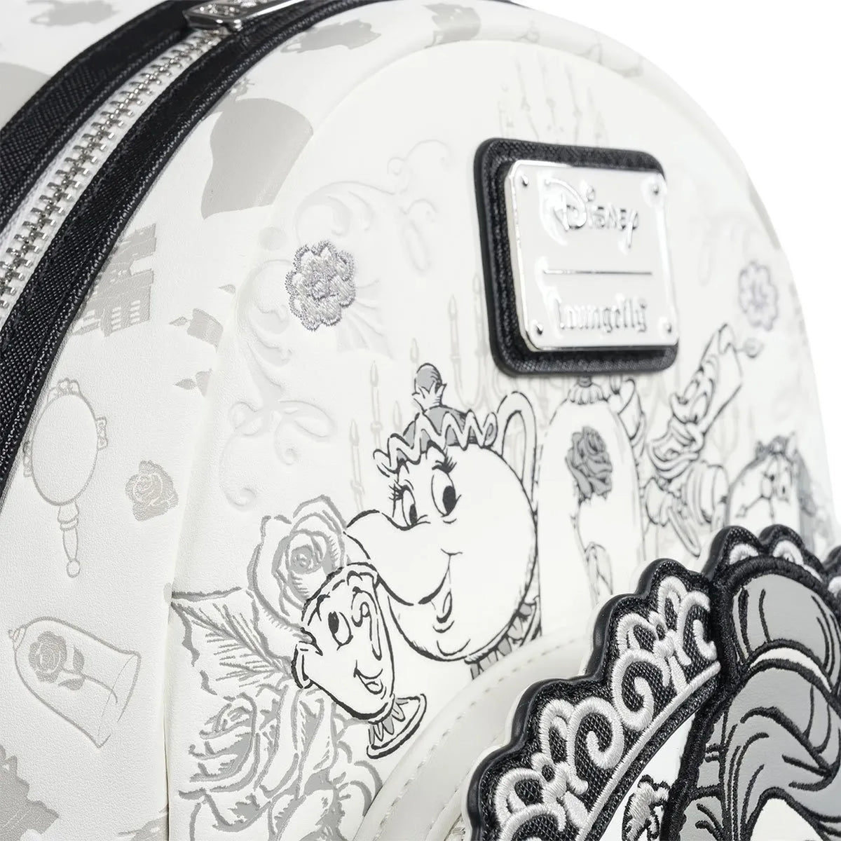 Loungefly Disney Beauty and the Beast Belle Sketch Mini-Backpack Detail