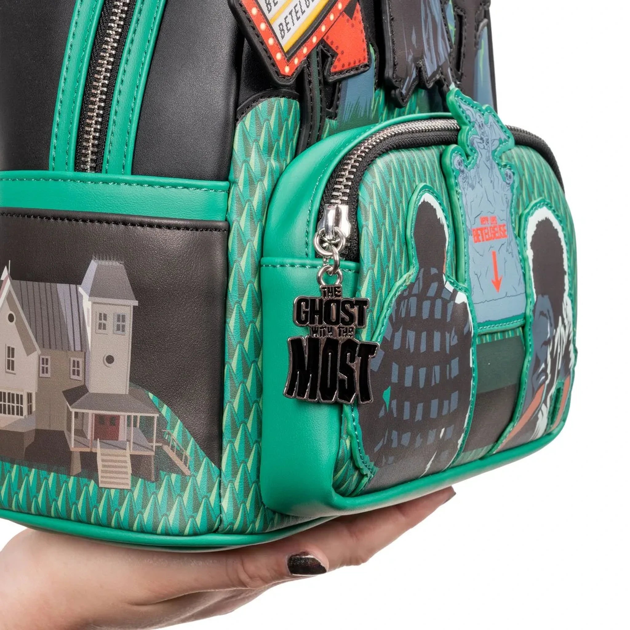 Loungefly Beetlejuice Graveyard Glow-in-the-Dark Mini-Backpack Detail