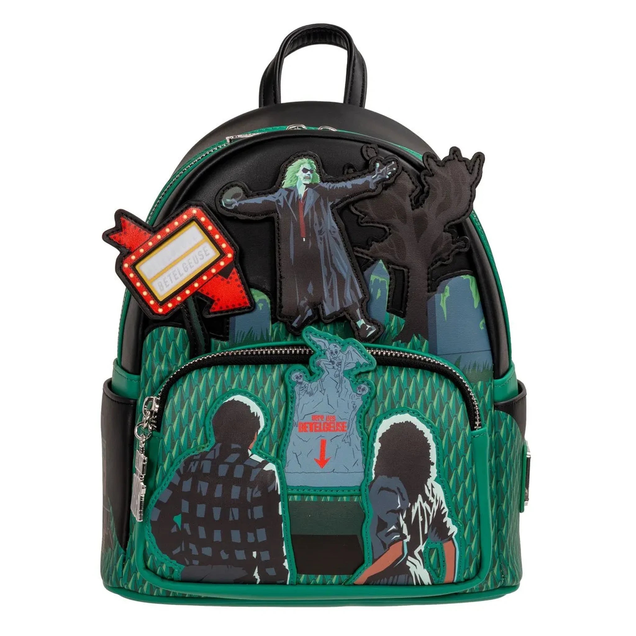 Loungefly Beetlejuice Graveyard Glow-in-the-Dark Mini-Backpack Front