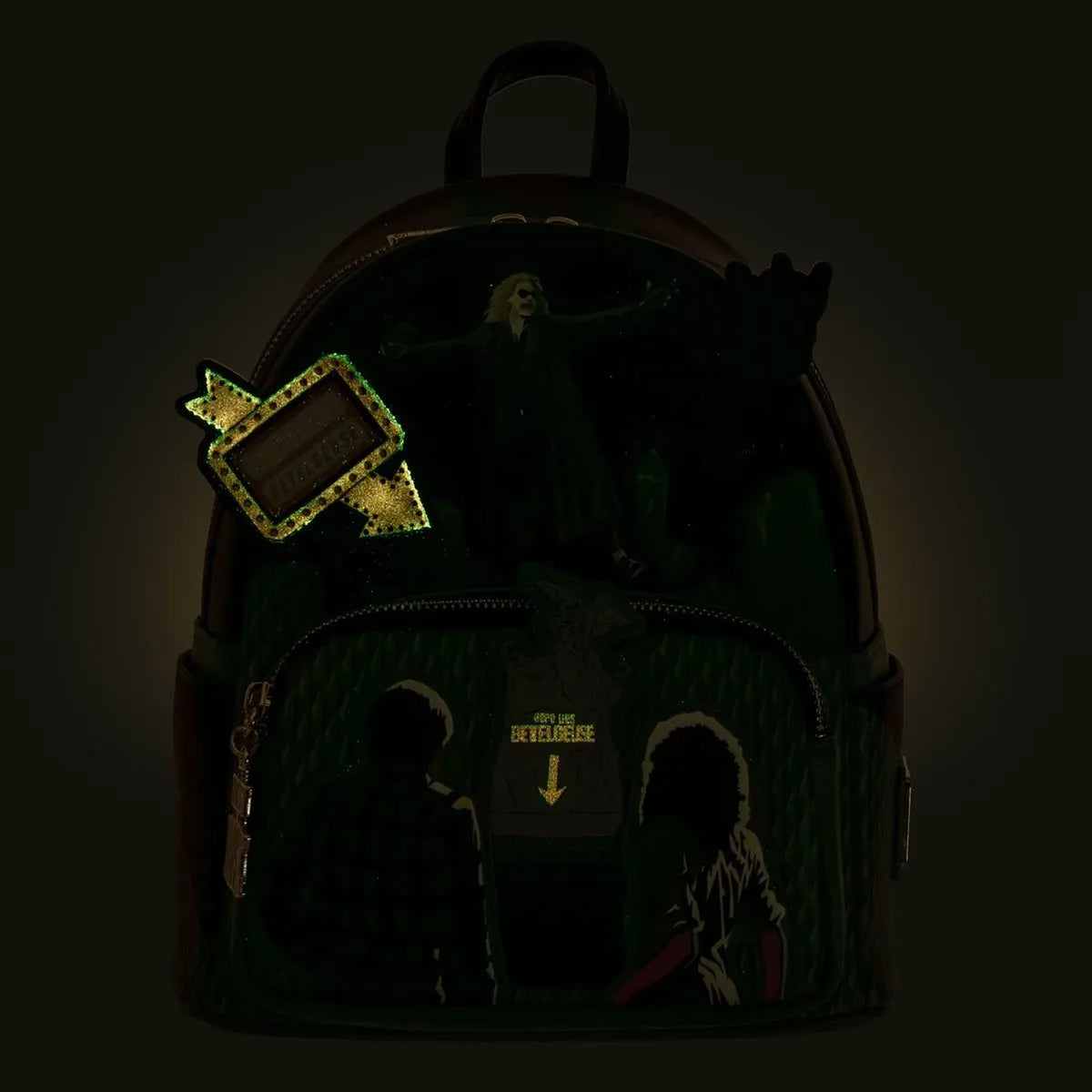 Loungefly Beetlejuice Graveyard Glow-in-the-Dark Mini-Backpack Detail