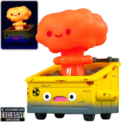 Lil Nuclear Dumpster Fire Radioactive Red Variant Vinyl Figure - Entertainment Earth Exclusive
