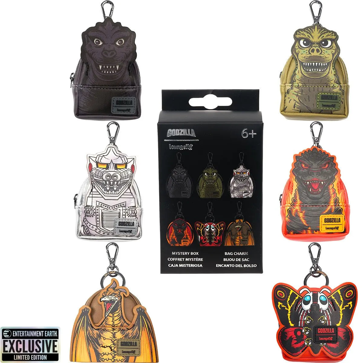 Loungefly Godzilla Mini-Backpack Mystery Box Bag Charm