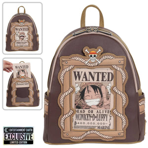 Loungefly One Piece Wanted Monkey D. Luffy Mini-Backpack - Entertainment Earth Exclusive Front