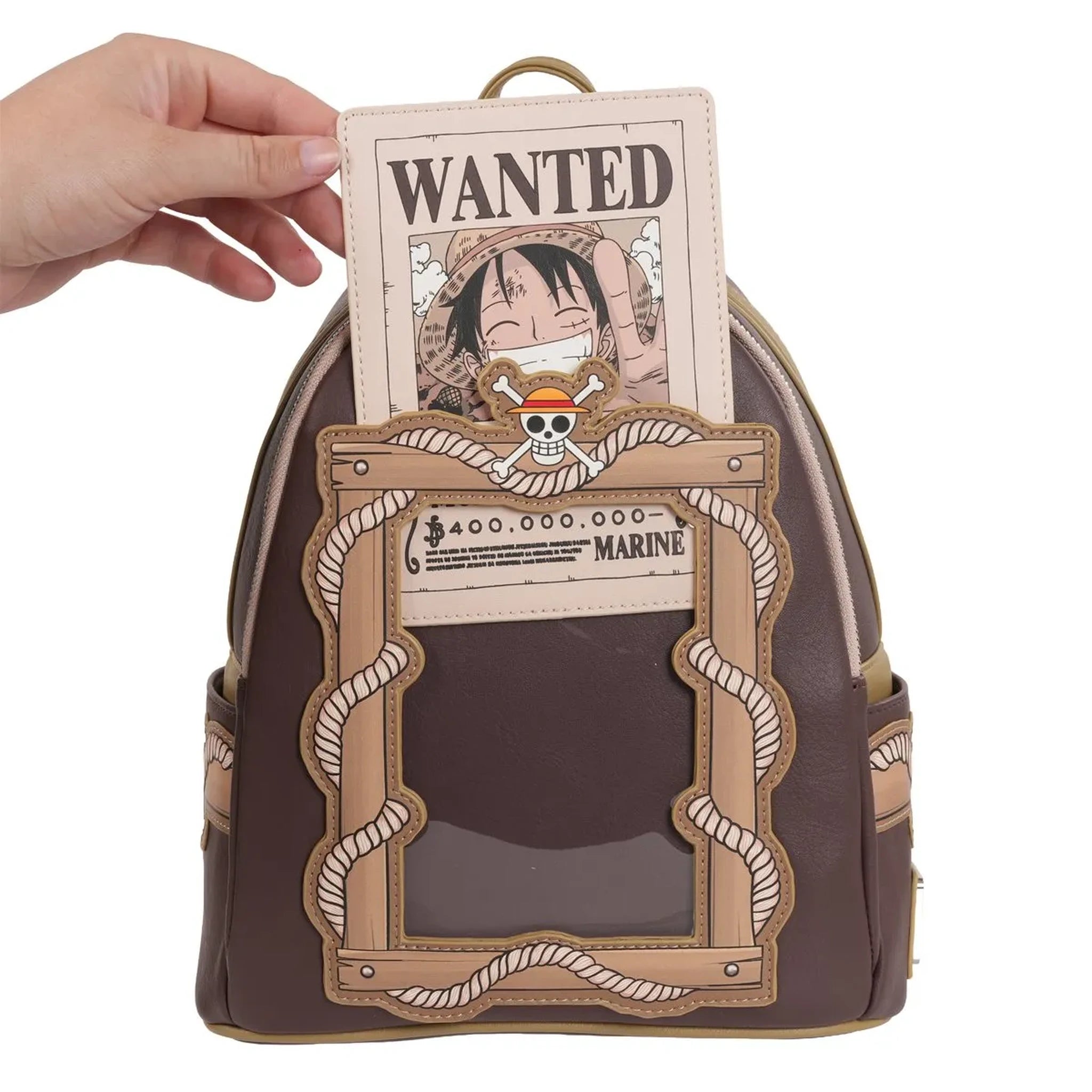 Loungefly One Piece Wanted Monkey D. Luffy Mini-Backpack - Entertainment Earth Exclusive Detail