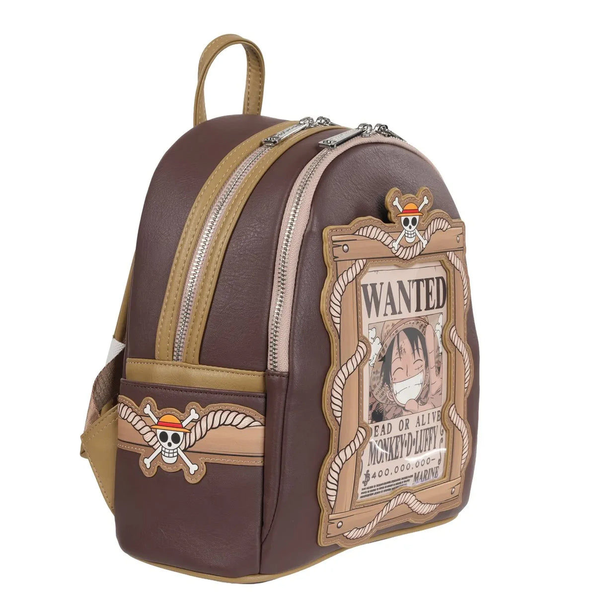 Loungefly One Piece Wanted Monkey D. Luffy Mini-Backpack - Entertainment Earth Exclusive Front