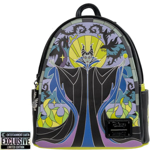 Loungefly Disney Maleficent Stained Glass Mini-Backpack - Exclusive Front
