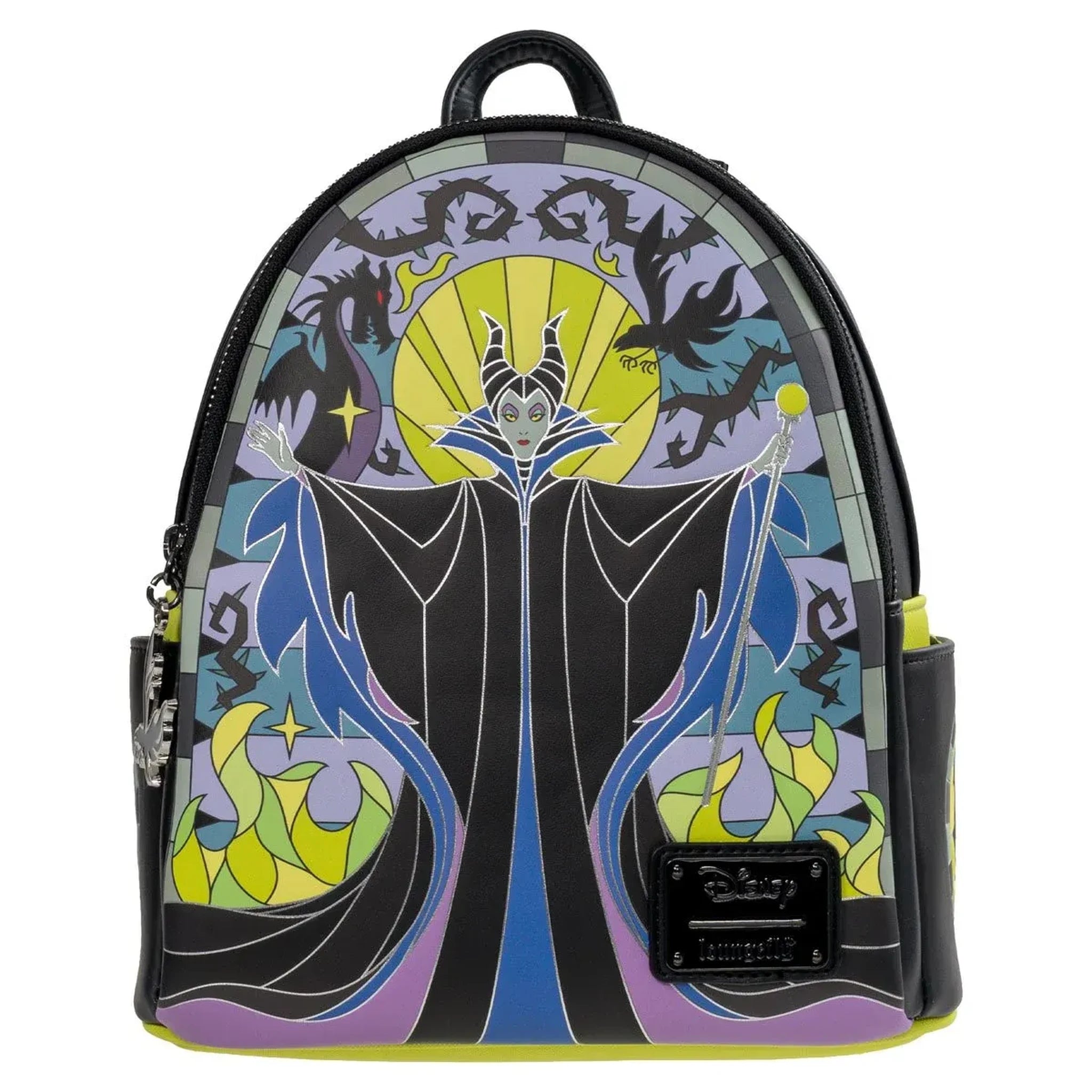 Loungefly Disney Maleficent Stained Glass Mini-Backpack - Exclusive Front