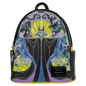 Loungefly Disney Maleficent Stained Glass Mini-Backpack - Exclusive Front