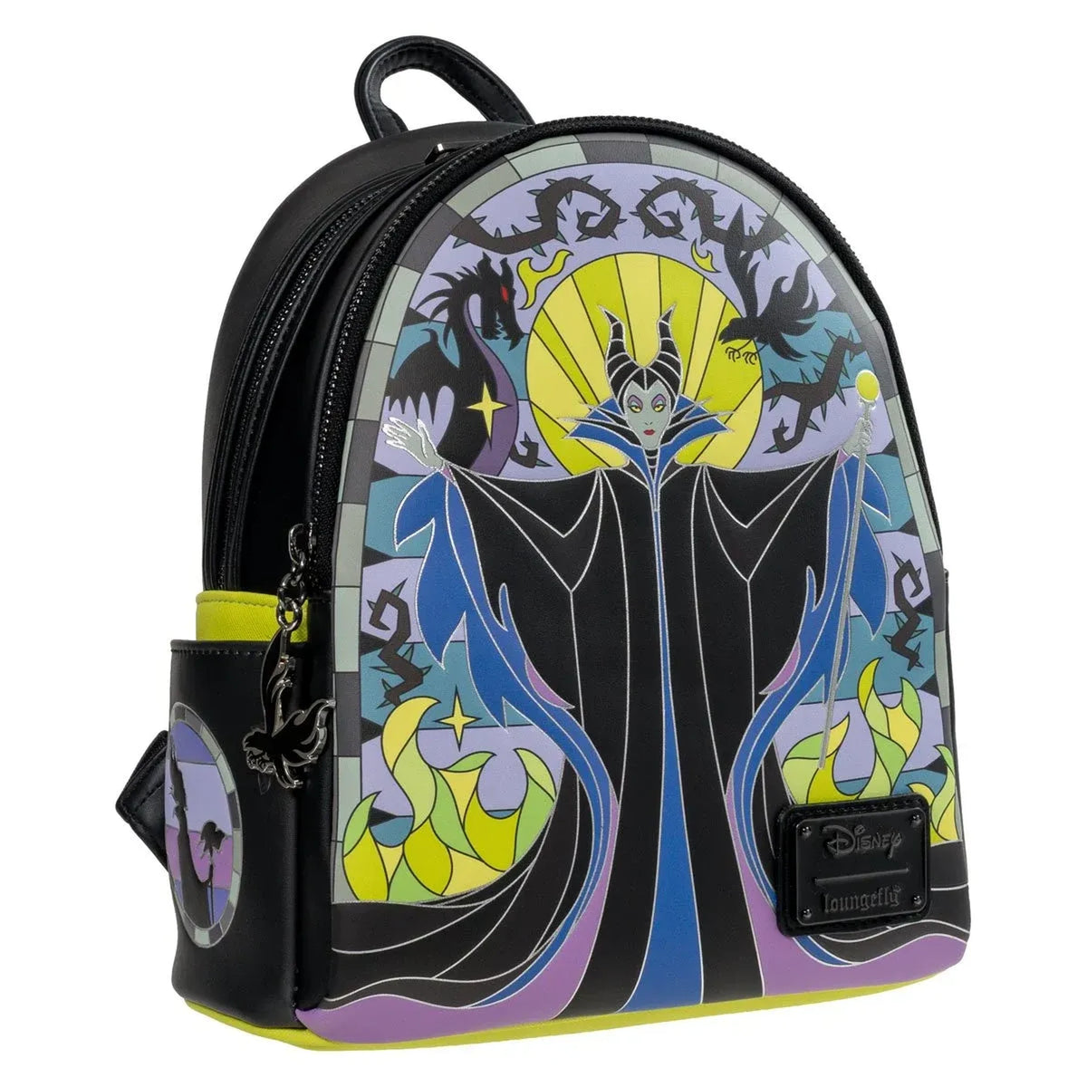 Loungefly Disney Maleficent Stained Glass Mini-Backpack - Exclusive Front