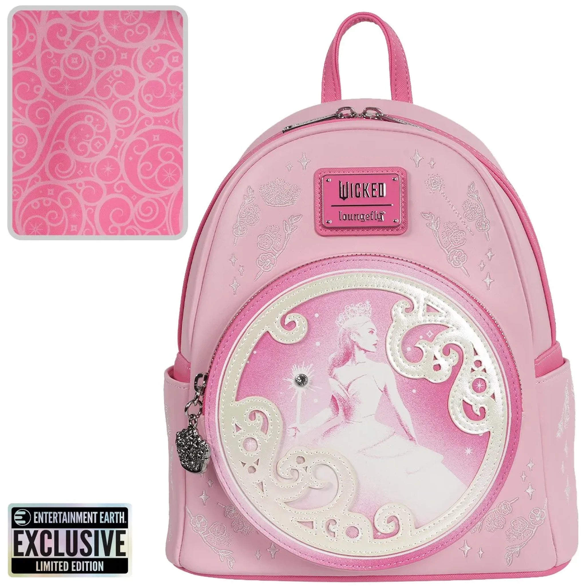 Loungefly Wicked Glinda Mini-Backpack - Entertainment Earth Exclusive Front